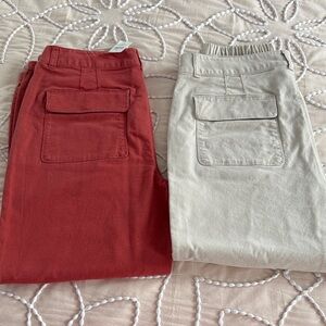 LOFT khaki joggers ankle pants jeans high rise NWT bundle 2 pairs size 10